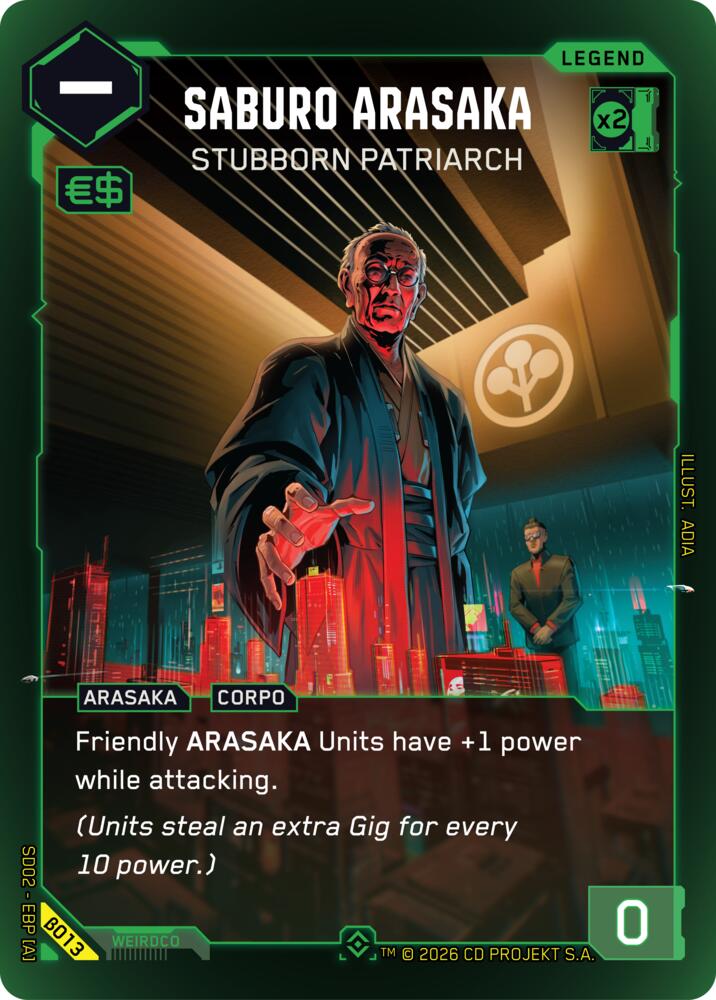 Saburo Arasaka - Stubborn Patriarch card image