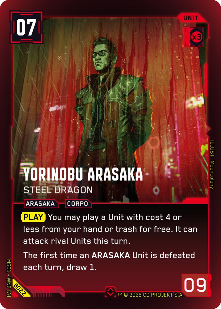 Yorinobu Arasaka - Steel Dragon card image