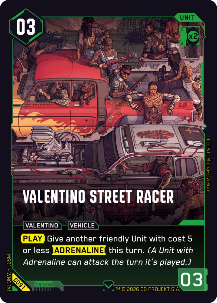 Valentino Street Racer card image
