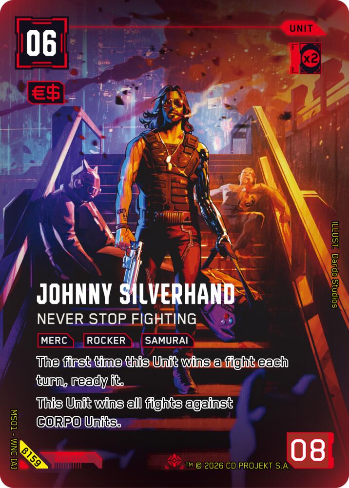 Johnny Silverhand - Never Stop Fighting (IO) card image