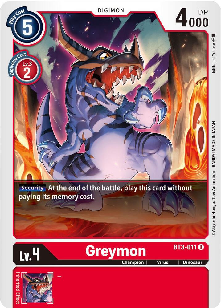 Greymon - BT3-011 card image