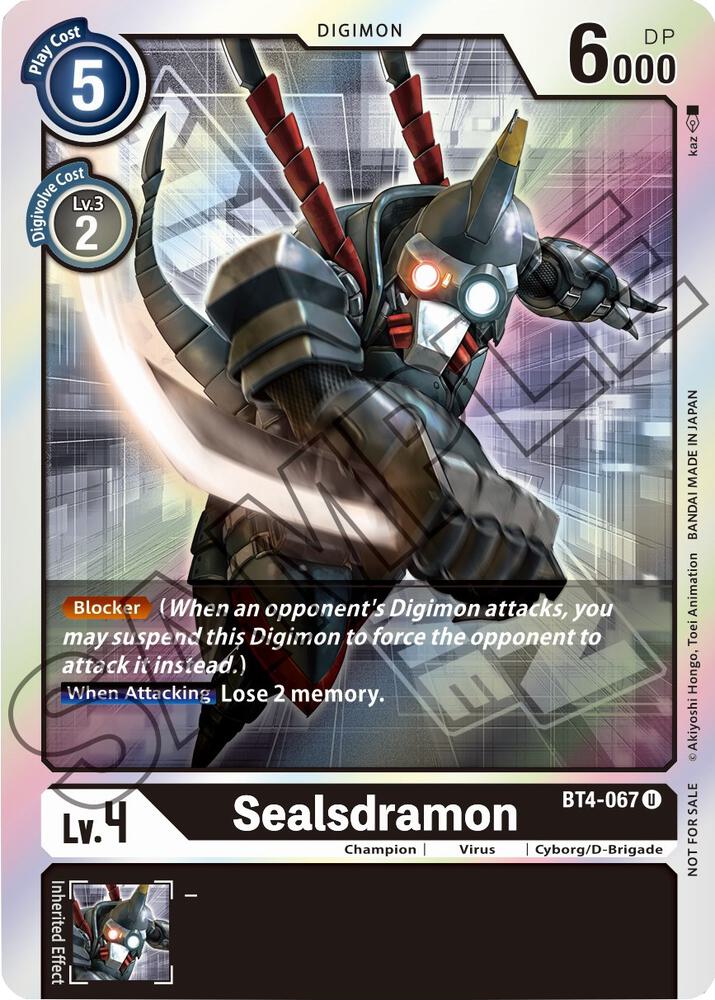 Sealsdramon - BT4-067 (Event Pack 1) card image