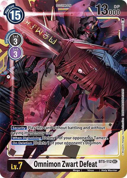 Omnimon Zwart Defeat (Alternate Art) card image