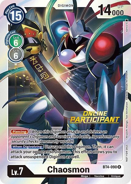 Chaosmon - BT4-090 (2021 Championship Online Regional) [Online Participant] card image