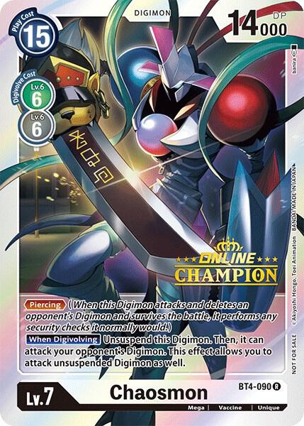 Chaosmon - BT4-090 (2021 Championship Online Regional) [Online Champion] card image