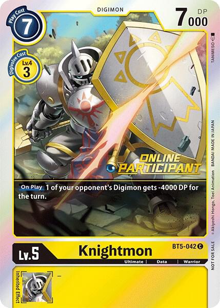 Knightmon - BT5-042 (2021 Championship Online Regional) [Online Participant] card image