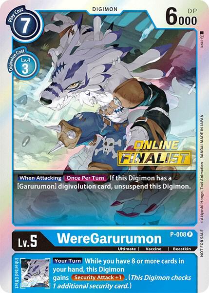 WereGarurumon - P-008 (2021 Championship Online Regional) [Online Finalist] card image