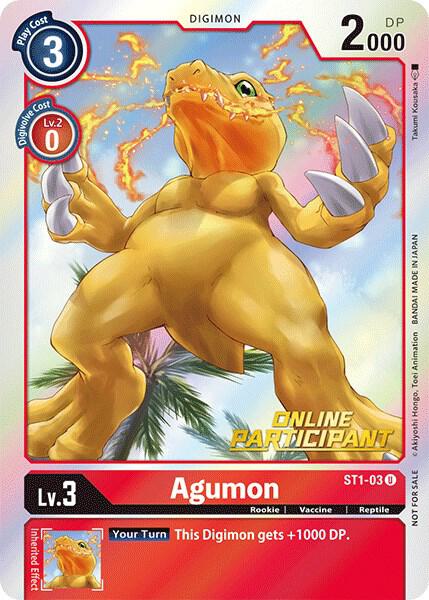 Agumon - ST1-03 (2021 Championship Online Regional) [Online Participant] card image