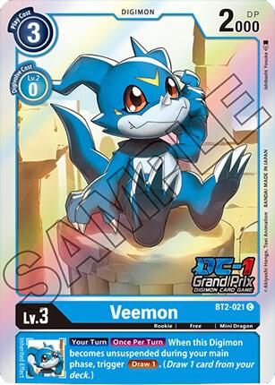 Veemon - BT2-021 (DC-1 Grand Prix) card image