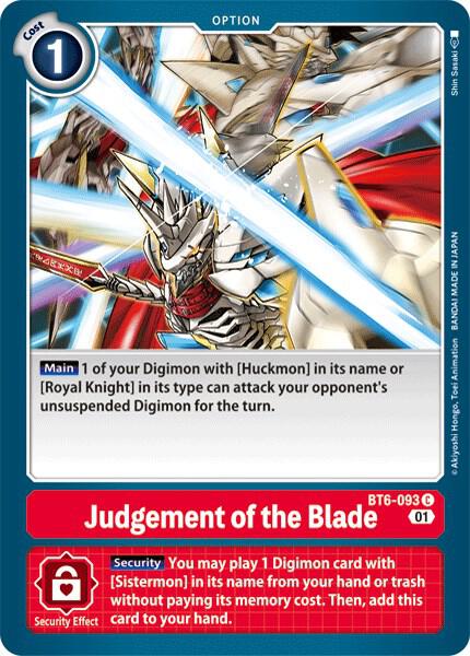 Judgement of the Blade card image