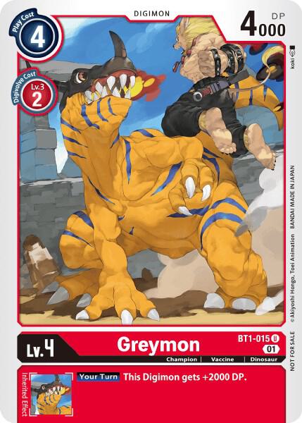 Greymon - BT1-015 (Tamer Party Vol. 3 Promo) card image