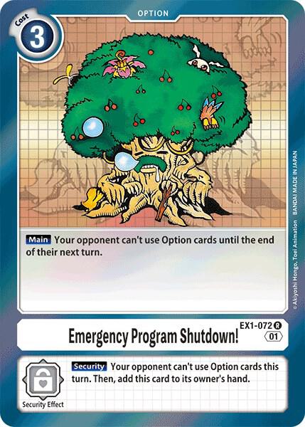 Emergency Program Shutdown! card image