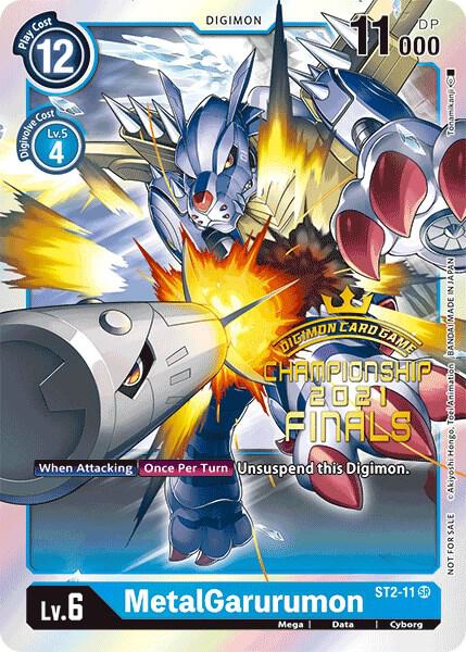 MetalGarurumon (2021 Championship Finals Event Pack Alt-Art Gold Stamp Set) card image