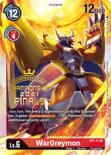 WarGreymon (2021 Championship Finals Event Pack Alt-Art Gold Stamp Set) card image