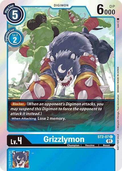 Grizzlymon - ST2-07 (Official Tournament Pack Vol.4) card image