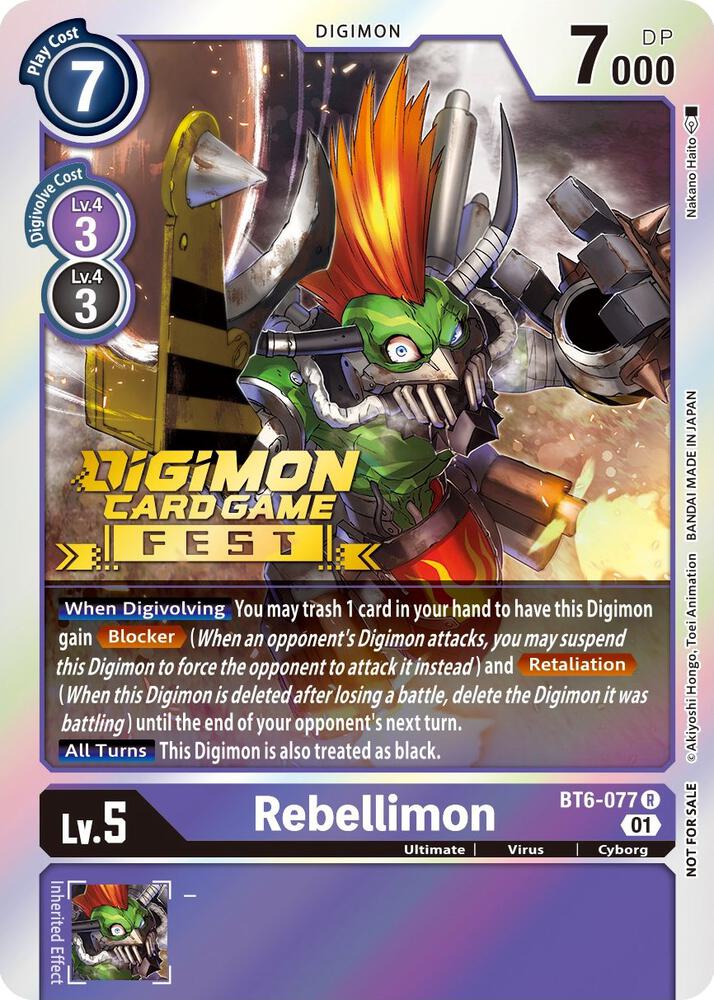 Rebellimon (Digimon Card Game Fest 2022) card image