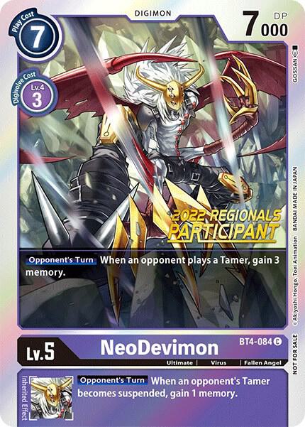 NeoDevimon (2022 Championship Online Regional) [Online Participant] card image
