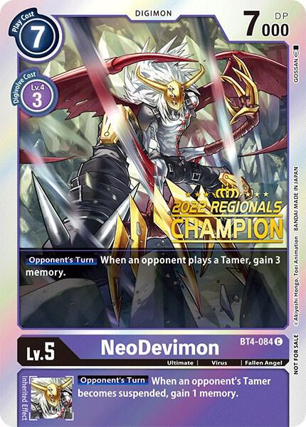 NeoDevimon (2022 Championship Online Regional) [Online Champion] card image