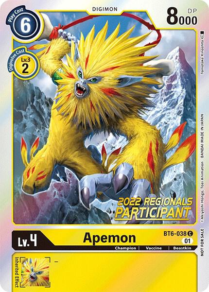 Apemon (2022 Championship Online Regional) [Online Participant] card image