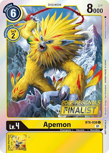 Apemon (2022 Championship Online Regional) [Online Finalist] card image