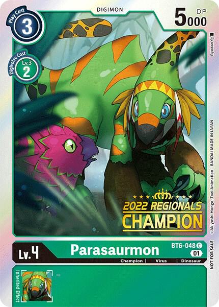 Parasaurmon (2022 Championship Online Regional) [Online Champion] card image