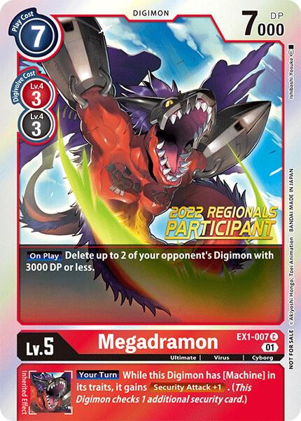 Megadramon (2022 Championship Online Regional) [Online Participant] card image