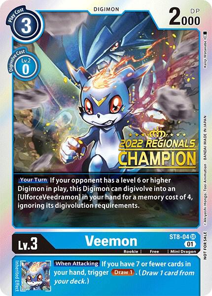 Veemon (2022 Championship Online Regional) [Online Champion] card image