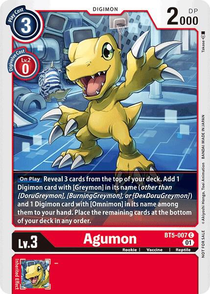 Agumon - BT5-007 (Tamer Party Vol. 4 Promo) card image