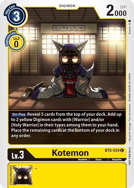Kotemon - BT5-034 (Tamer Party Vol. 5 Promo) card image