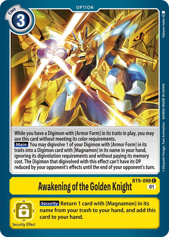 Awakening of the Golden Knight card image