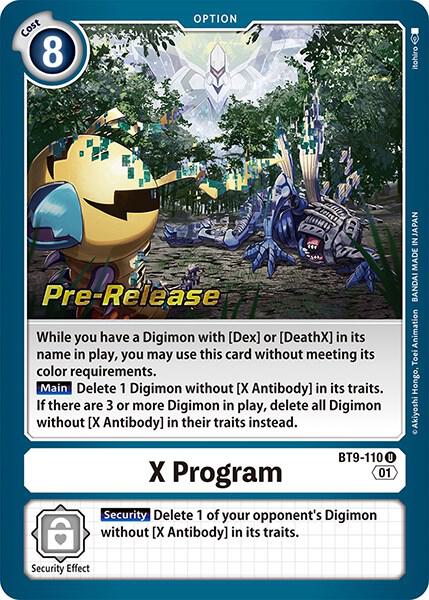 X Program card image