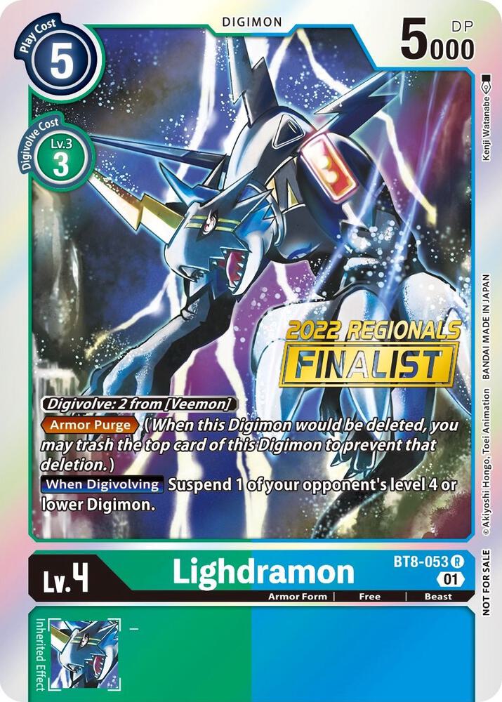 Lighdramon (2022 Championship Offline Regional) [Online Finalist] card image