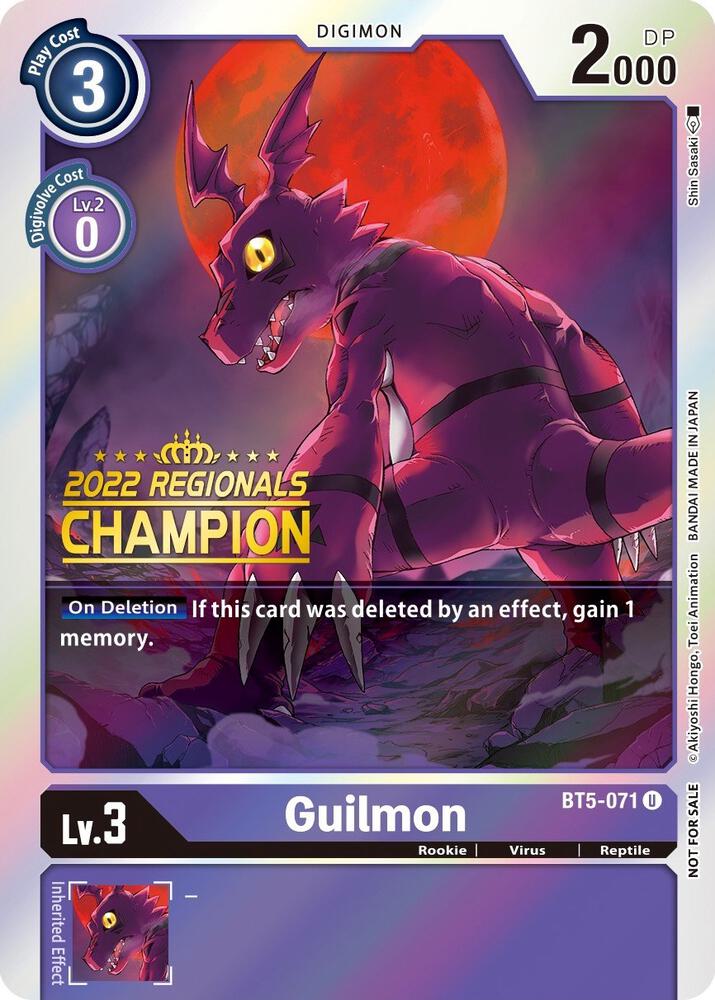 Guilmon (2022 Championship Offline Regional) [Online Champion] card image