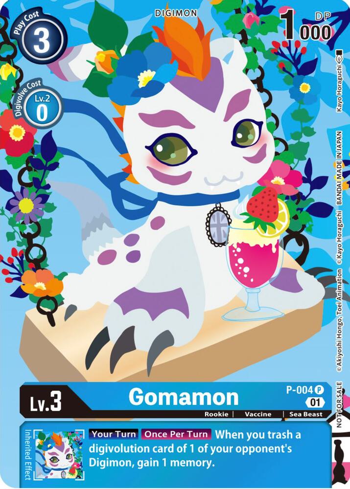 Gomamon - P-004 (Tamer's Card Set 2 Floral Fun) card image