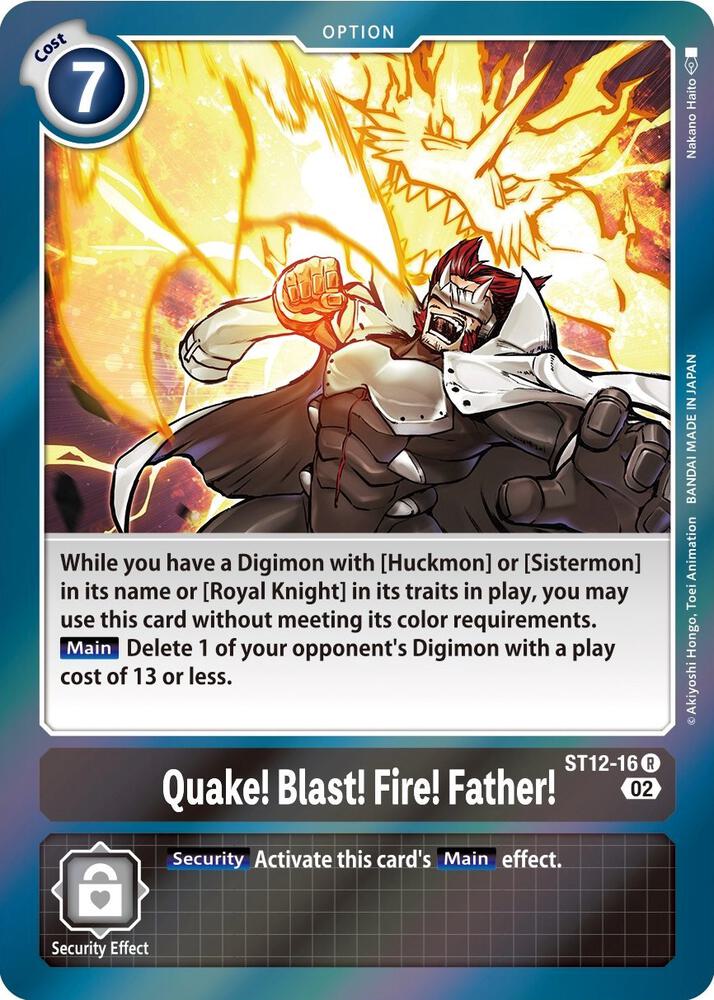 Quake! Blast! Fire! Father! card image