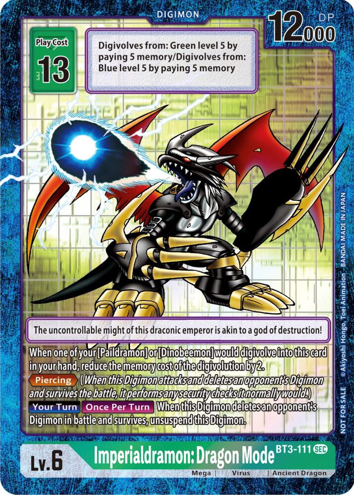 Imperialdramon: Dragon Mode - BT3-111 (Alternate Art) card image