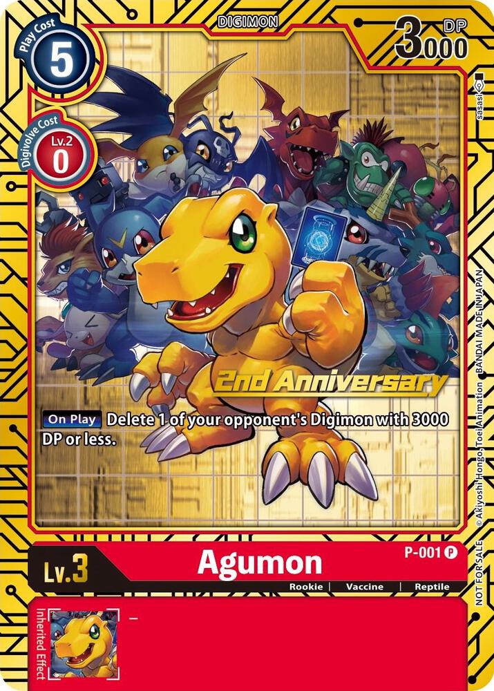 Agumon - P-001 (2nd Anniversary Card Set) card image