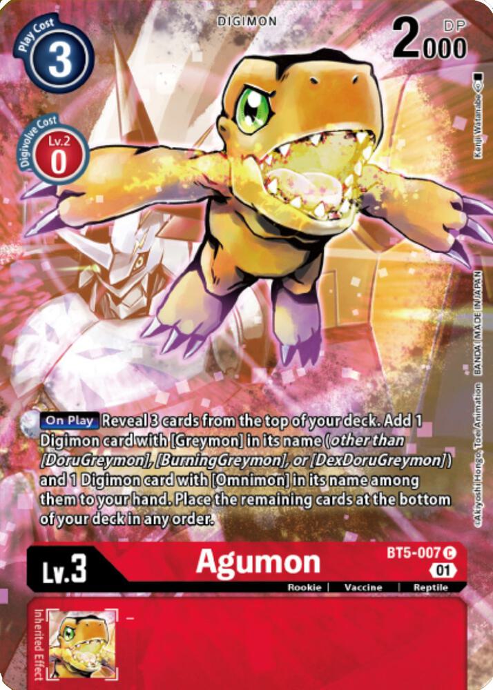 Agumon - BT5-007 (Digimon Royal Knights Card Set) card image