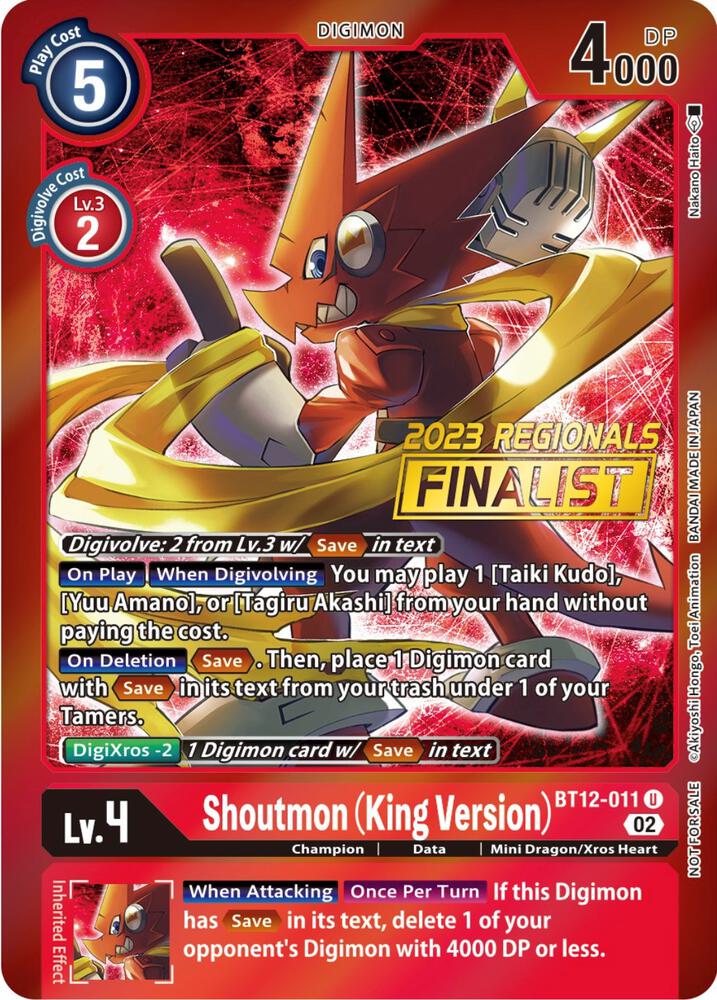 Shoutmon (King Version) (2023 Regionals Finalist) card image