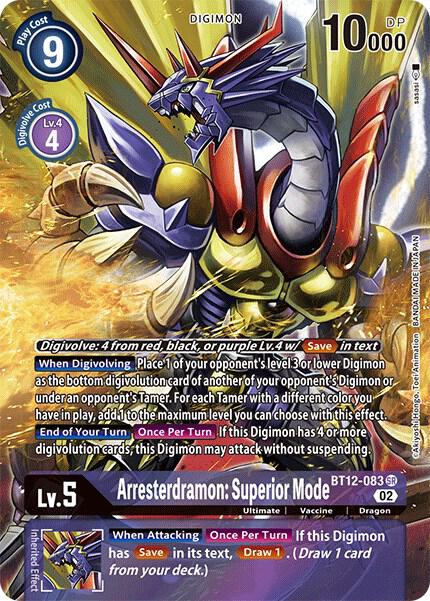 Arresterdramon: Superior Mode (Alternate Art) card image