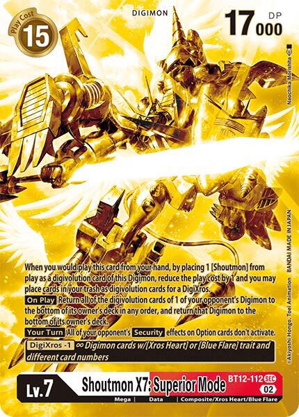 Shoutmon X7: Superior Mode (Alternate Art) (Gold) card image