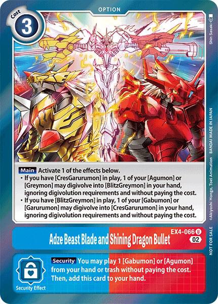 Adze Beast Blade and Shining Dragon Bullet (Alternate Art) card image