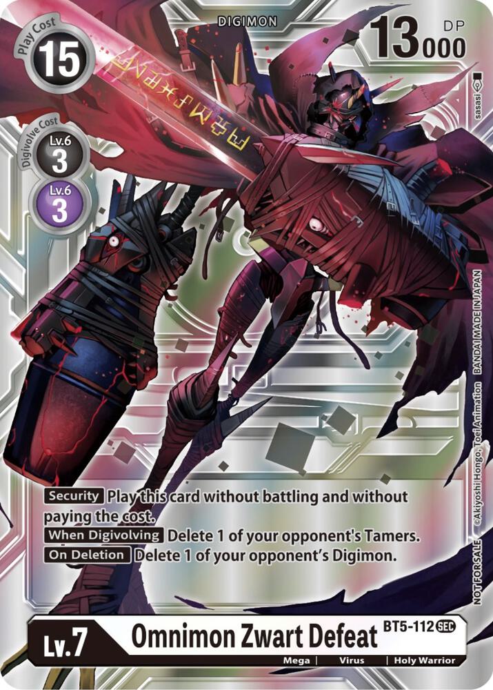 Omnimon Zwart Defeat (Silver Alternate Art) card image