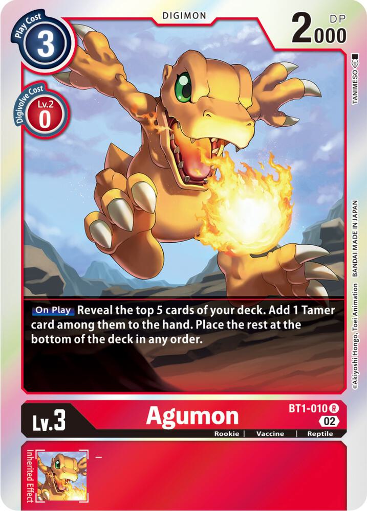 Agumon - BT1-010 (Resurgence Booster Reprint) card image