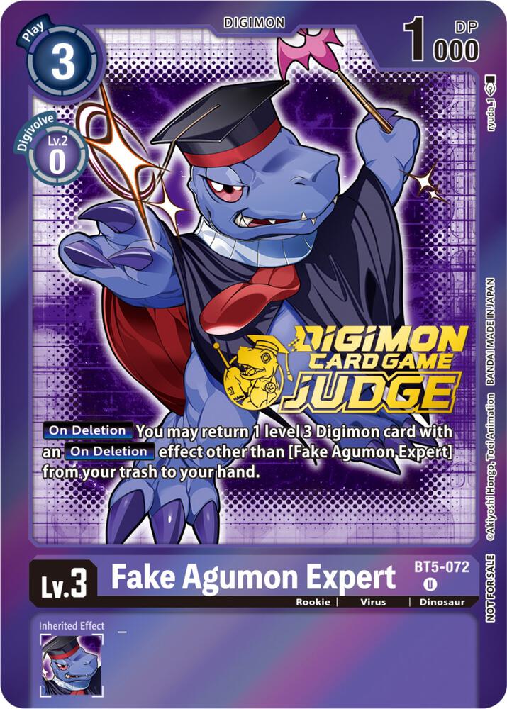 Fake Agumon Expert - BT5-072 (Judge Pack 4) card image