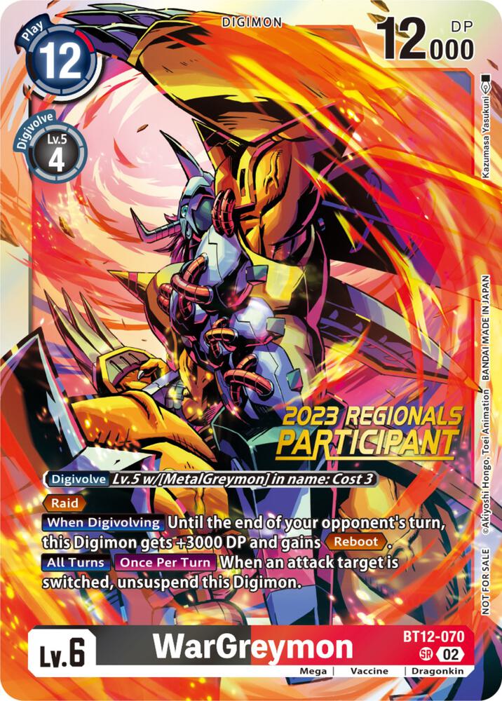 WarGreymon (2023 Regionals Participant) card image