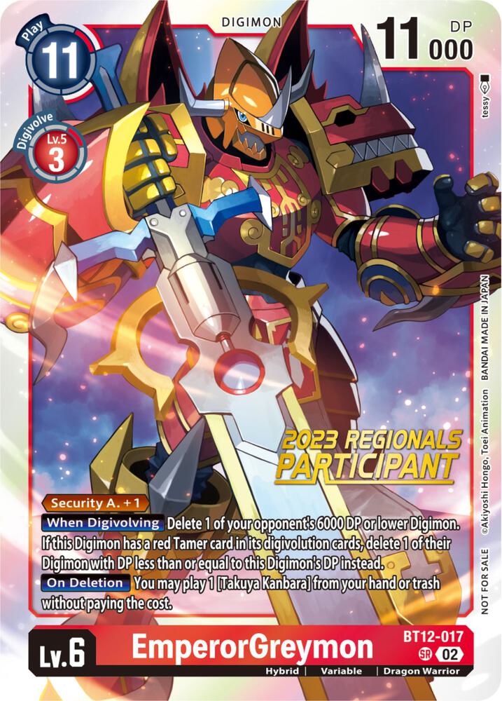 EmperorGreymon (2023 Regionals Participant) card image