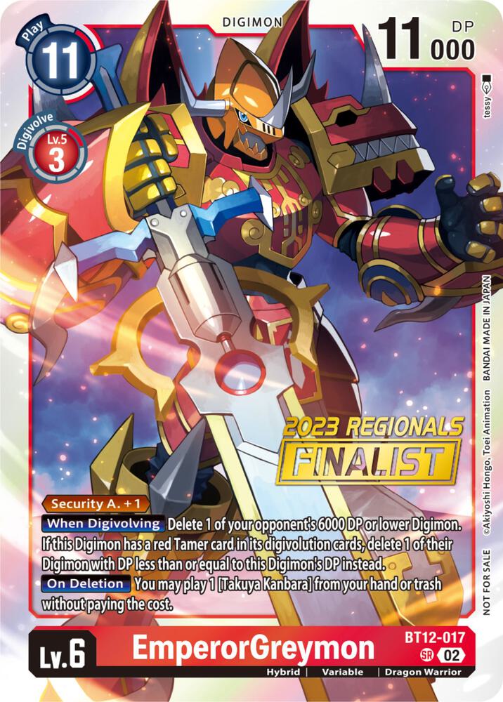EmperorGreymon (2023 Regionals Finalist) card image