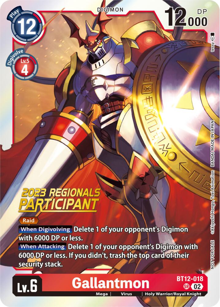 Gallantmon (2023 Regionals Participant) card image