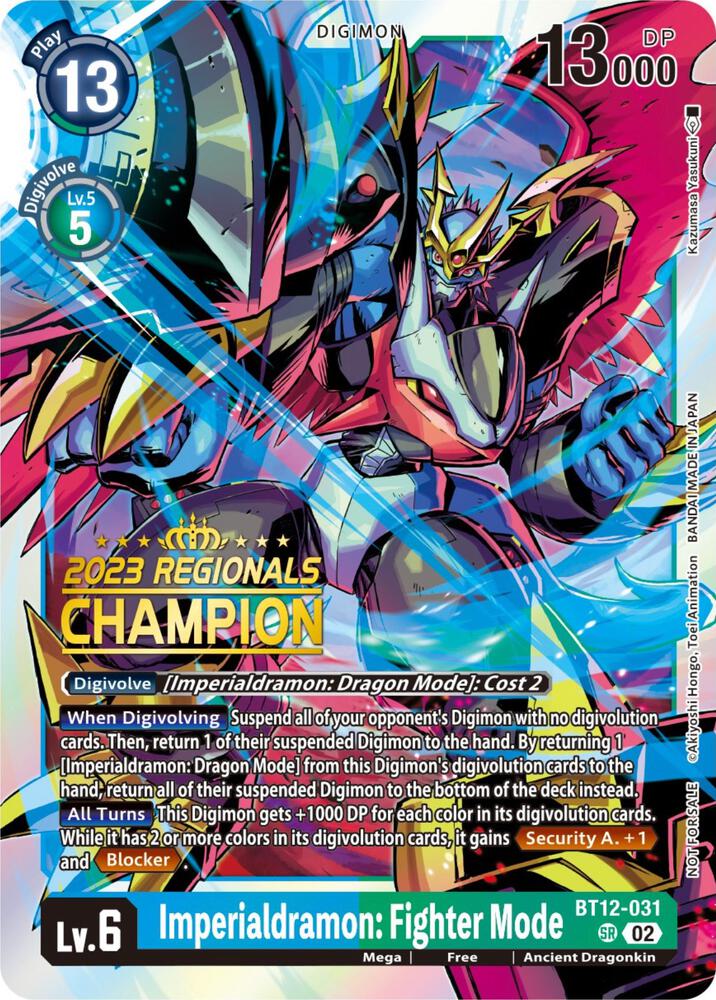 Imperialdramon: Fighter Mode (2023 Regionals Champion) card image